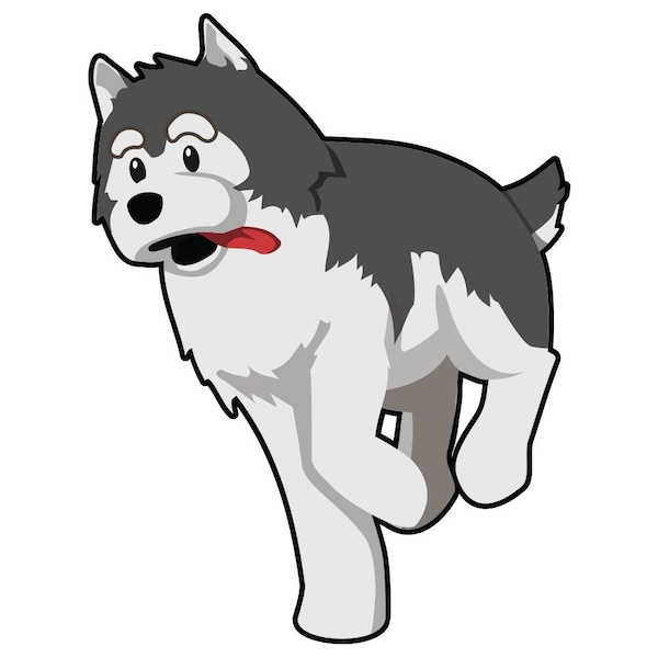 Alaskan Malamute Dog Decal, Dog Lover Decor Vinyl Sticker